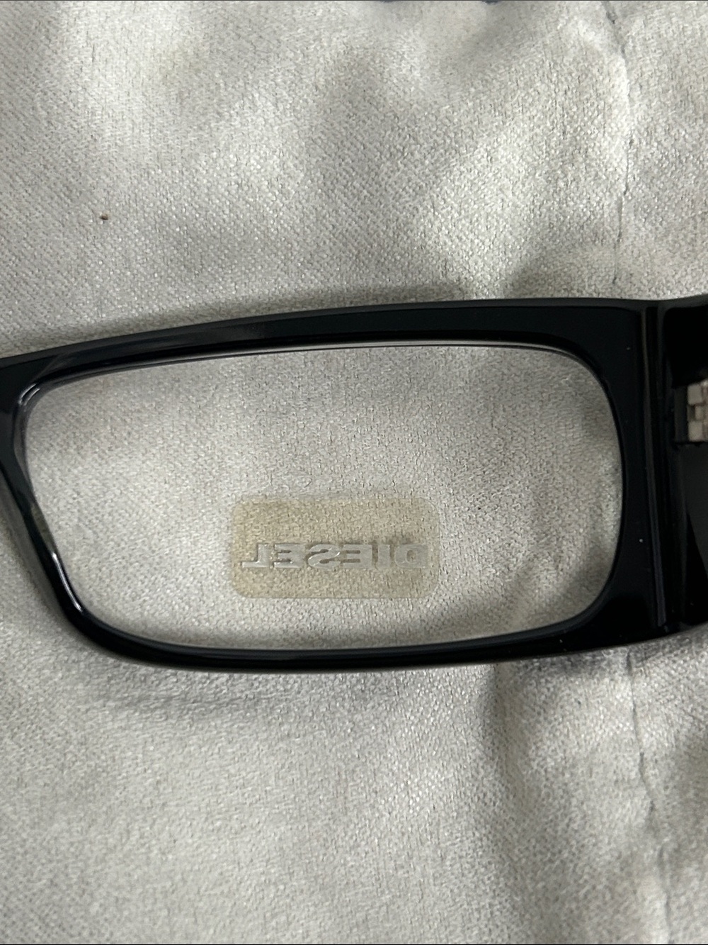 Diesel Vintage Black Rectangular Eyeglass Optical Frames with Accessories Bundle - Picture 4 of 13